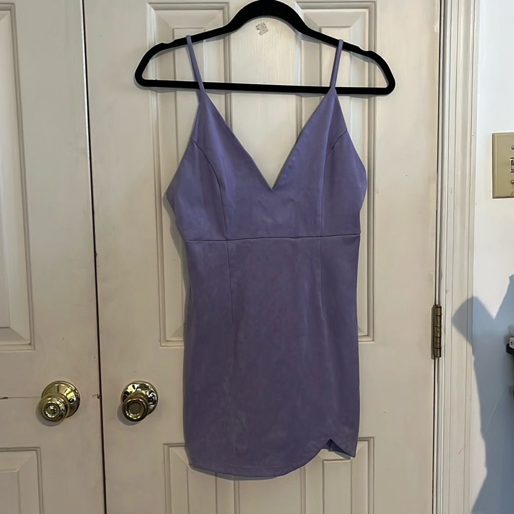 Lavender bodycon mini dress